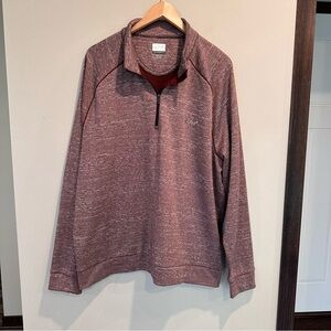 Greg Norman Men’s Maroon Red Quarter Zip Long Sleeve Pullover Golf XXL Business